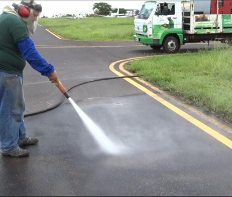 Faixas de sinalização aeroporto
